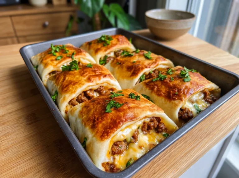 Savory Cheesy Beef-Stuffed Bread Rolls