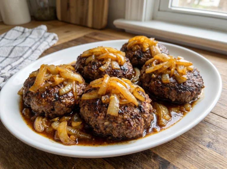 Onion Gravy Hamburger Steaks