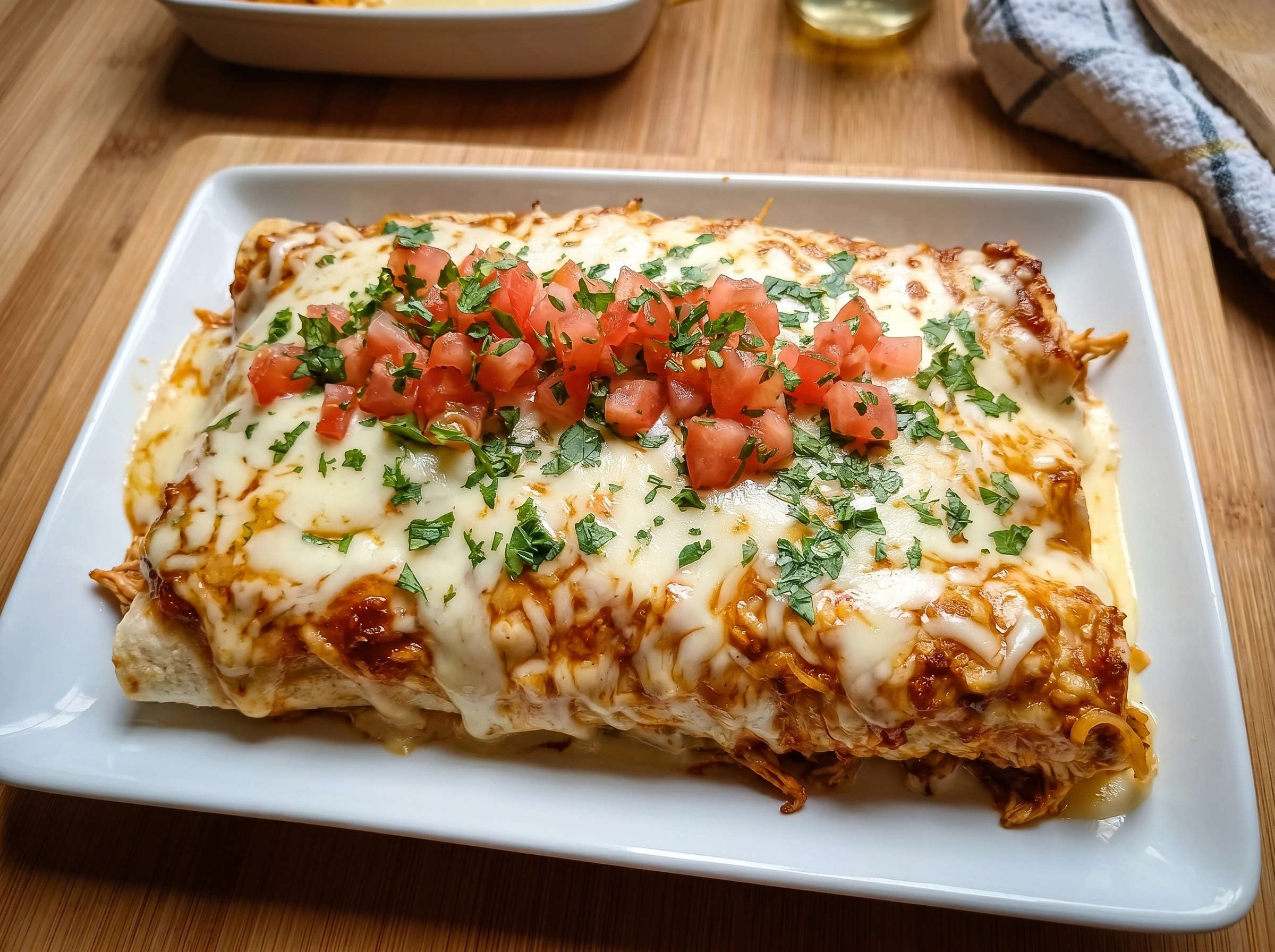 Cheesy White Queso Chicken Enchiladas You’ll Crave