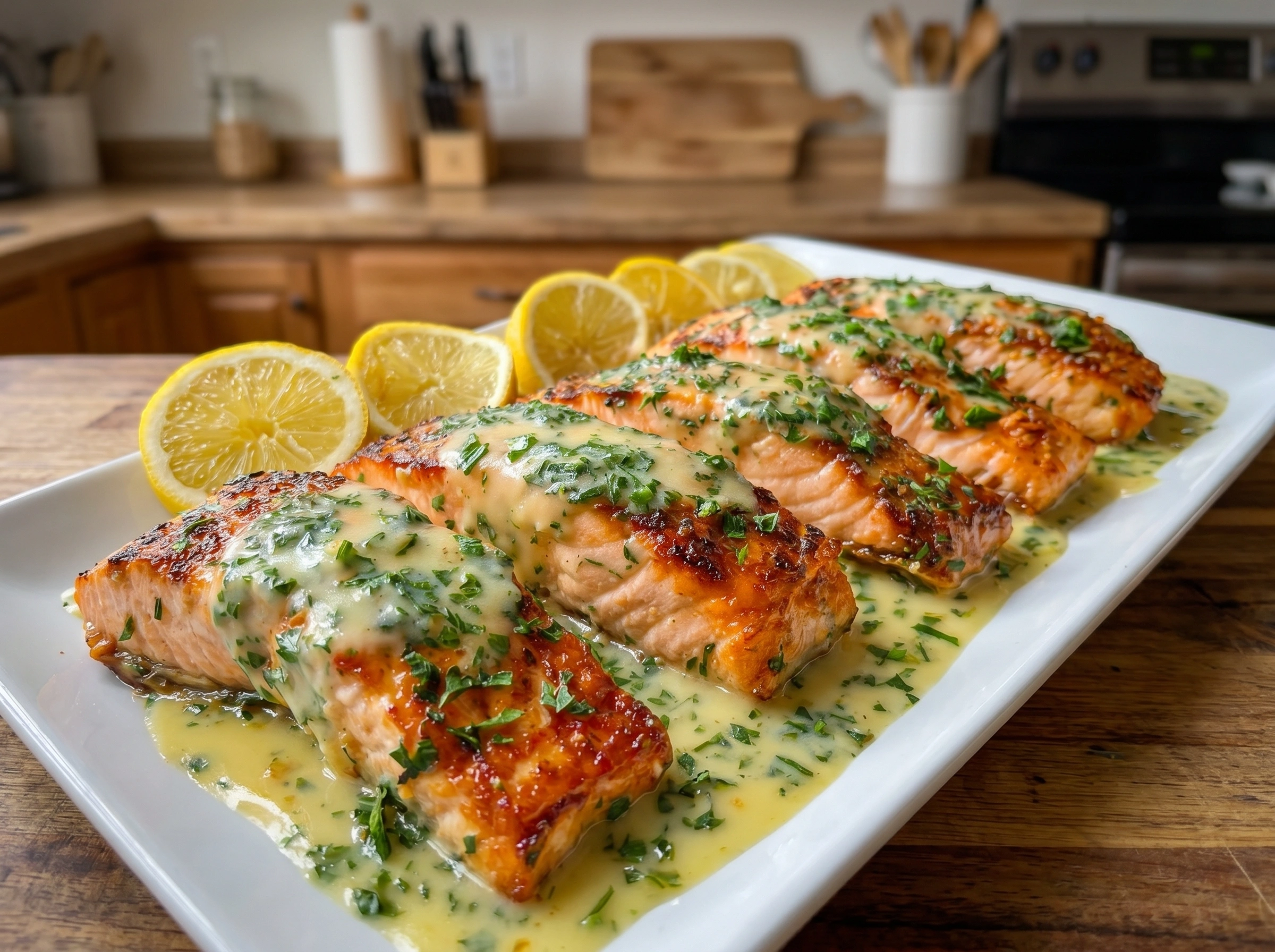 Creamy Lemon Garlic Salmon