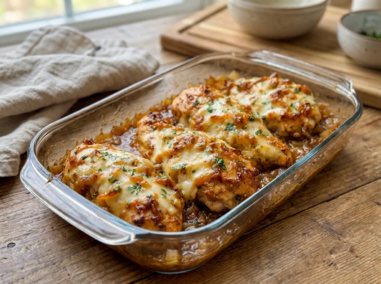 French Onion Smothered Chicken Bake