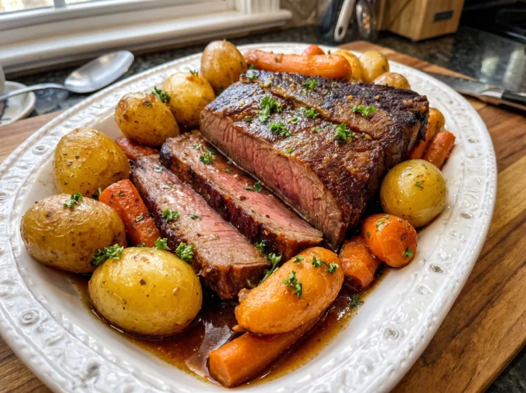 Herb-Roasted Beef with Baby Potatoes and Carrots