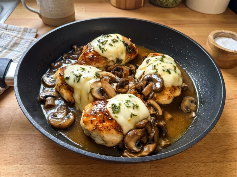 Skillet Mushroom Swiss Chicken