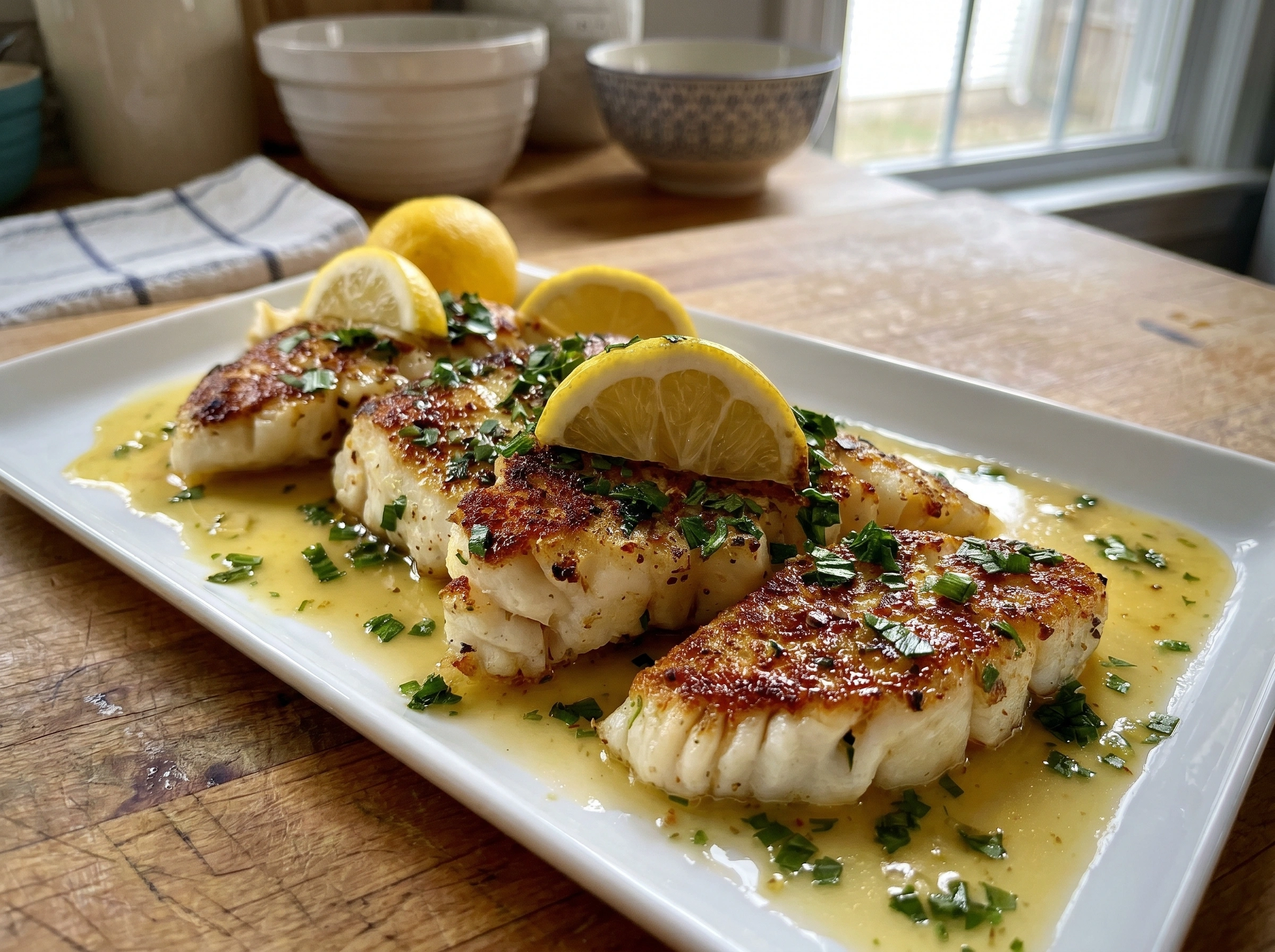 Lemon Herb Baked Cod with Roasted Zucchini and Cherry Tomatoes