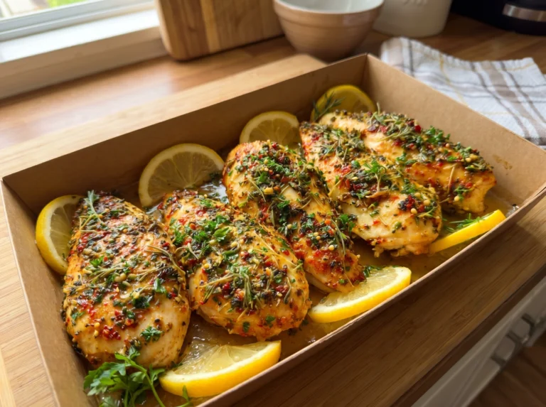Baked Lemon Garlic Herb Chicken Breast