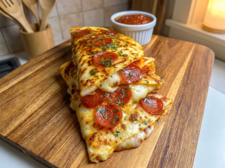 Cheesy Pepperoni Pizza Quesadillas