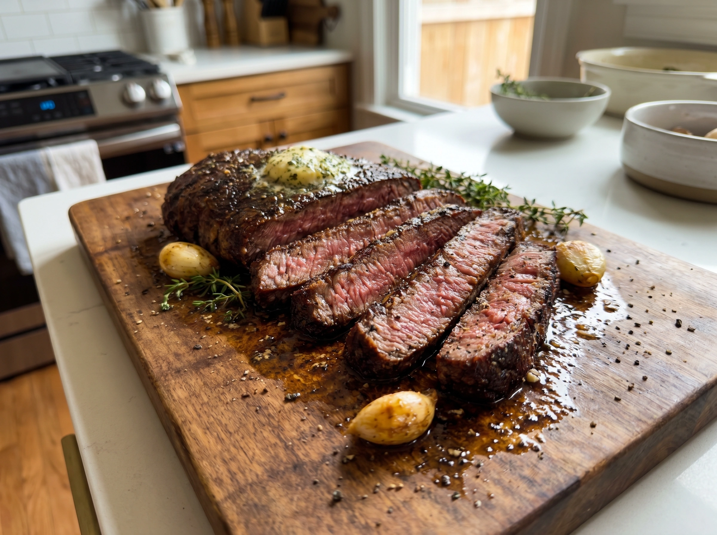 Garlic Herb Butter Steak