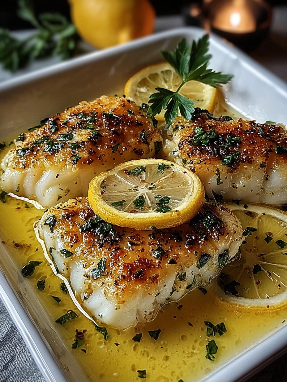 Lemon Butter Baked Cod