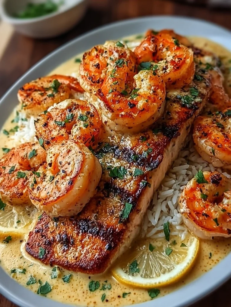 Creamy Cajun Salmon & Shrimp