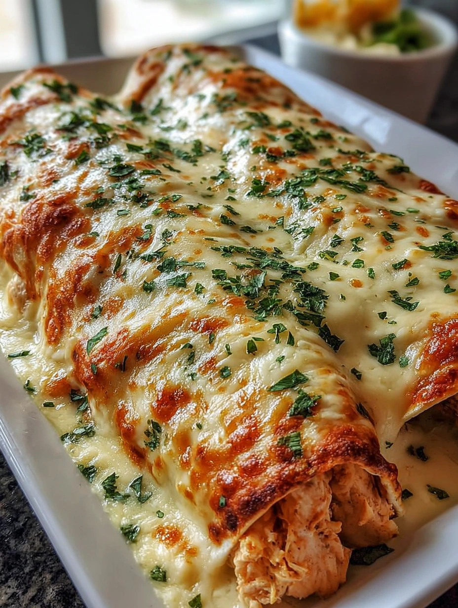 Creamy Cheesy Chicken Enchiladas