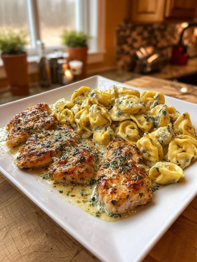 Garlic Butter Chicken with Creamy Cheese Tortellini