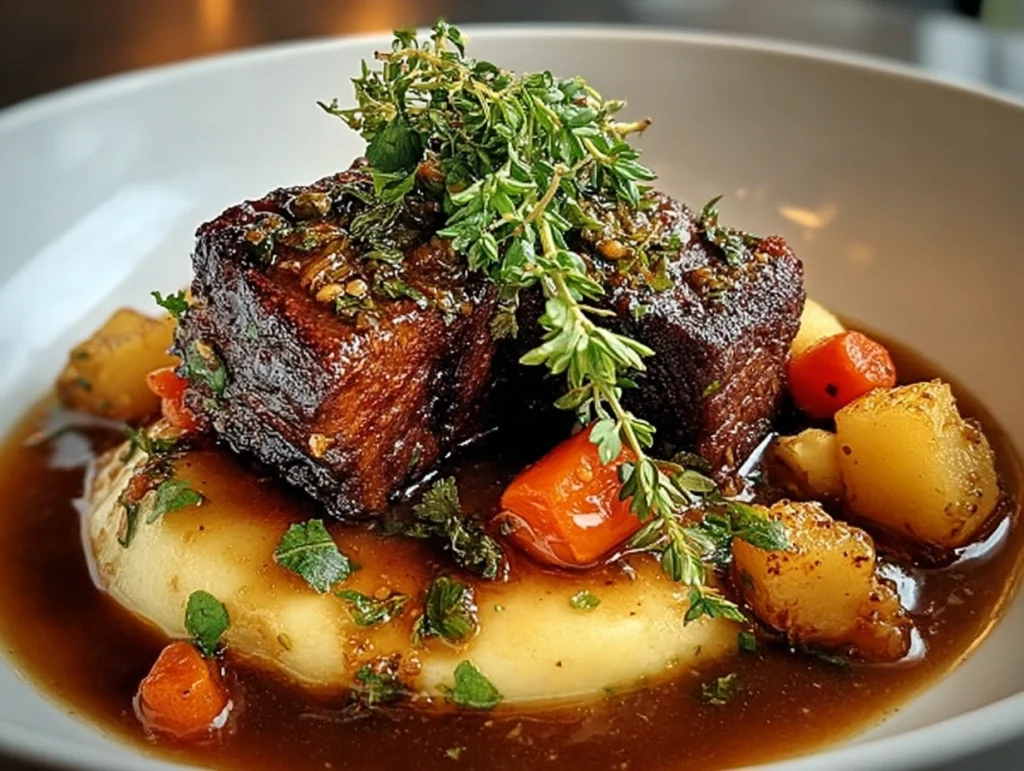 Braised Beef Short Ribs with Creamy Mashed Potatoes