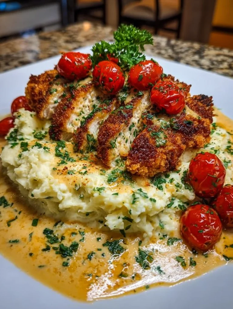Crispy Chicken with Creamy Mashed Potatoes