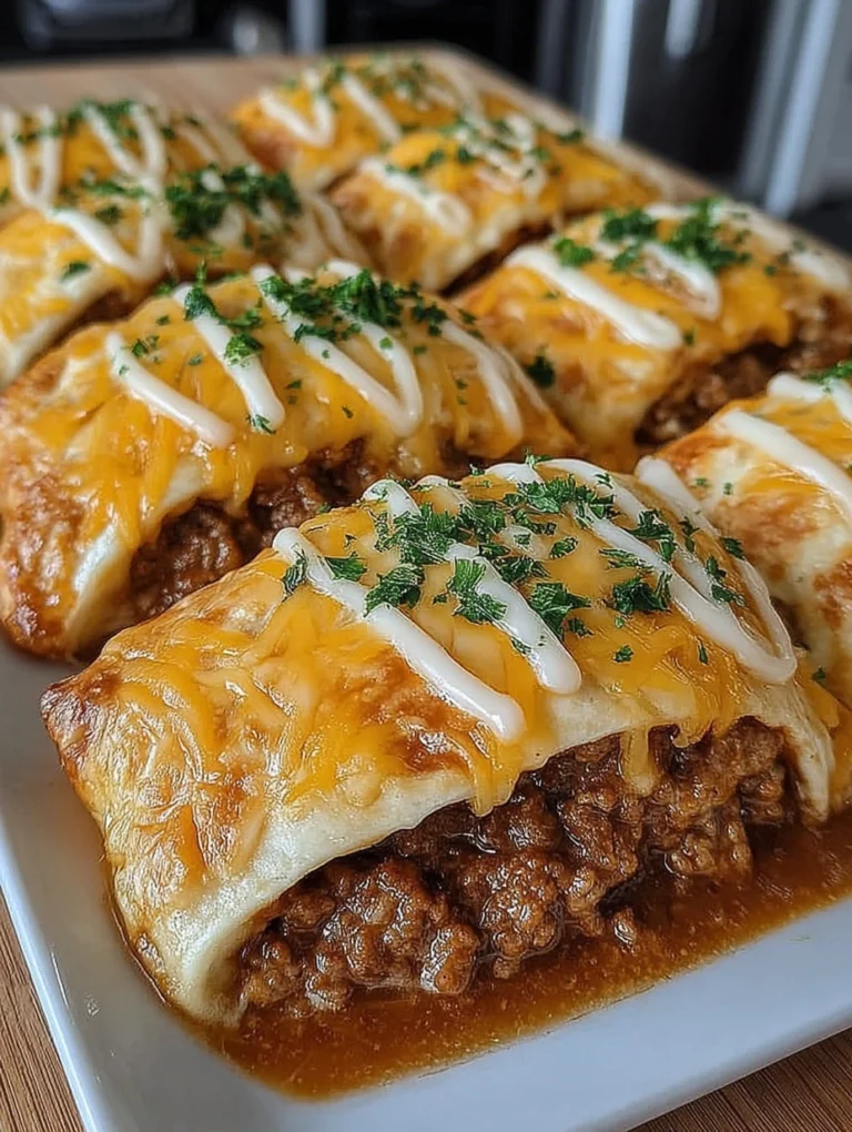 Cheesy Beef Enchilada Rolls