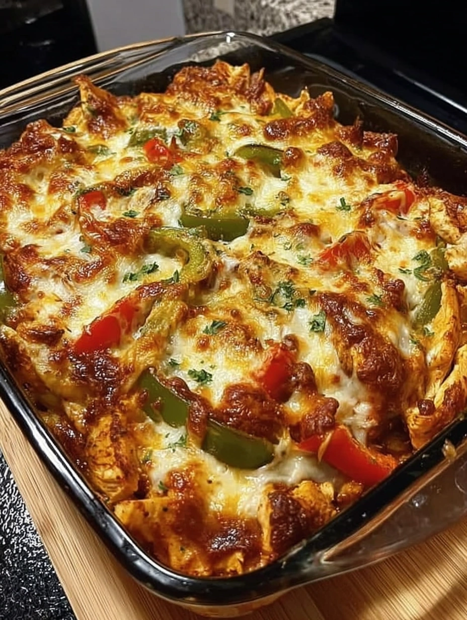 Cheesy Chicken Fajita Bake
