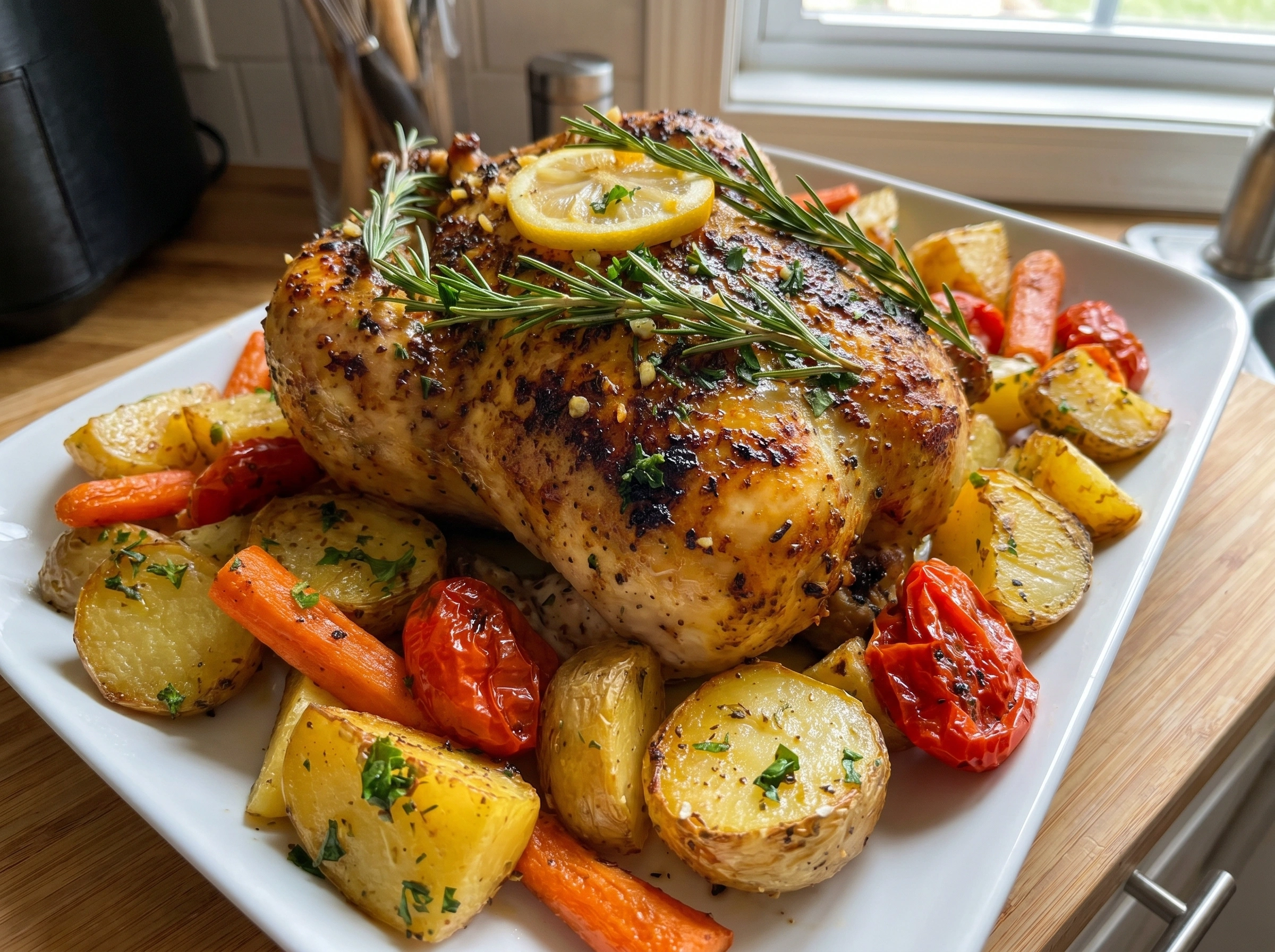 Honey Garlic Herb Roasted Chicken Quarters