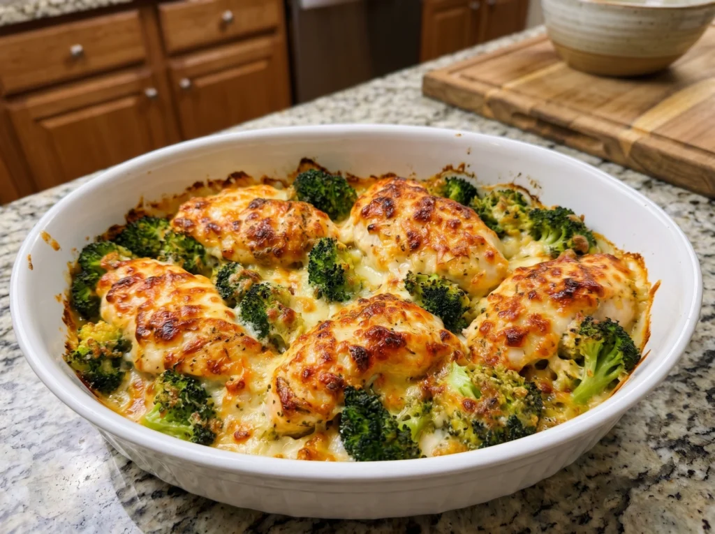 Cheesy Baked Chicken and Broccoli Casserole