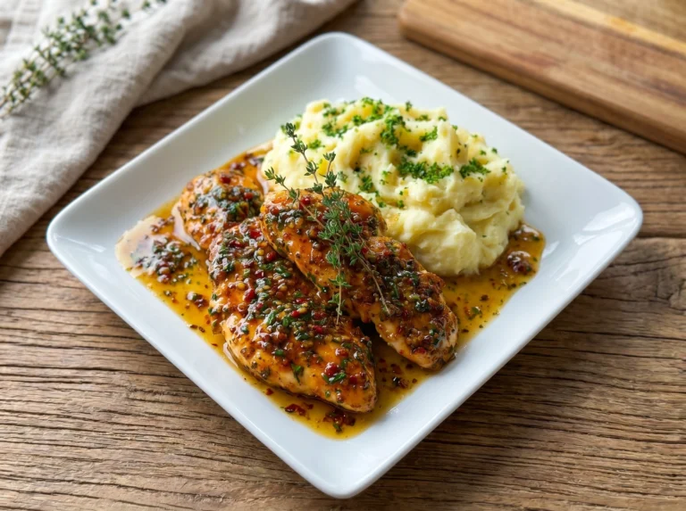 Honey Garlic Chicken with Creamy Mashed Potatoes