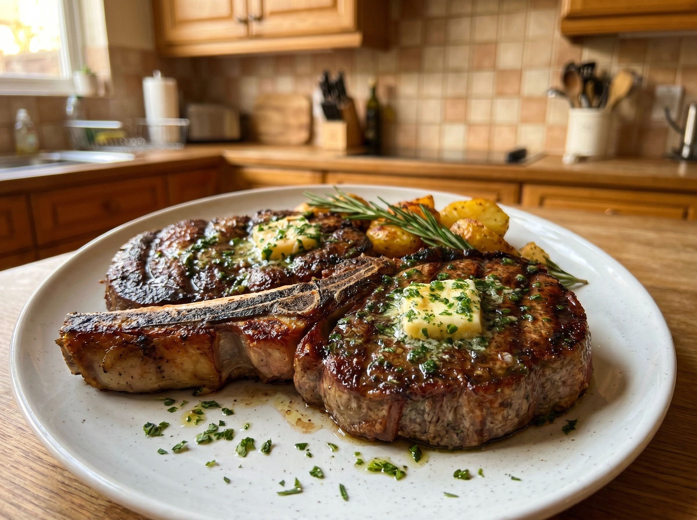 Garlic Butter Ribeye Steak