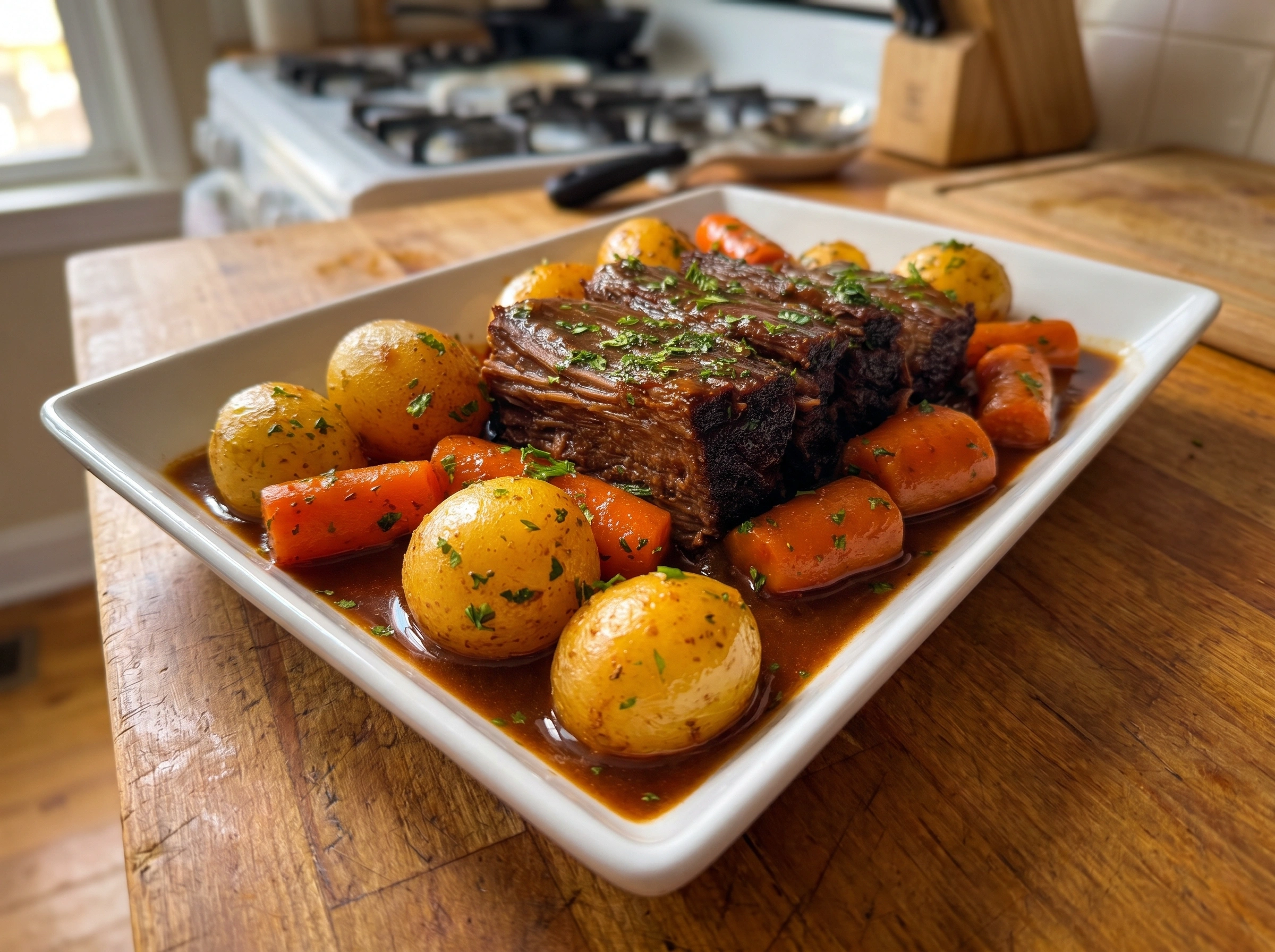 Classic Beef Pot Roast with Potatoes and Carrots