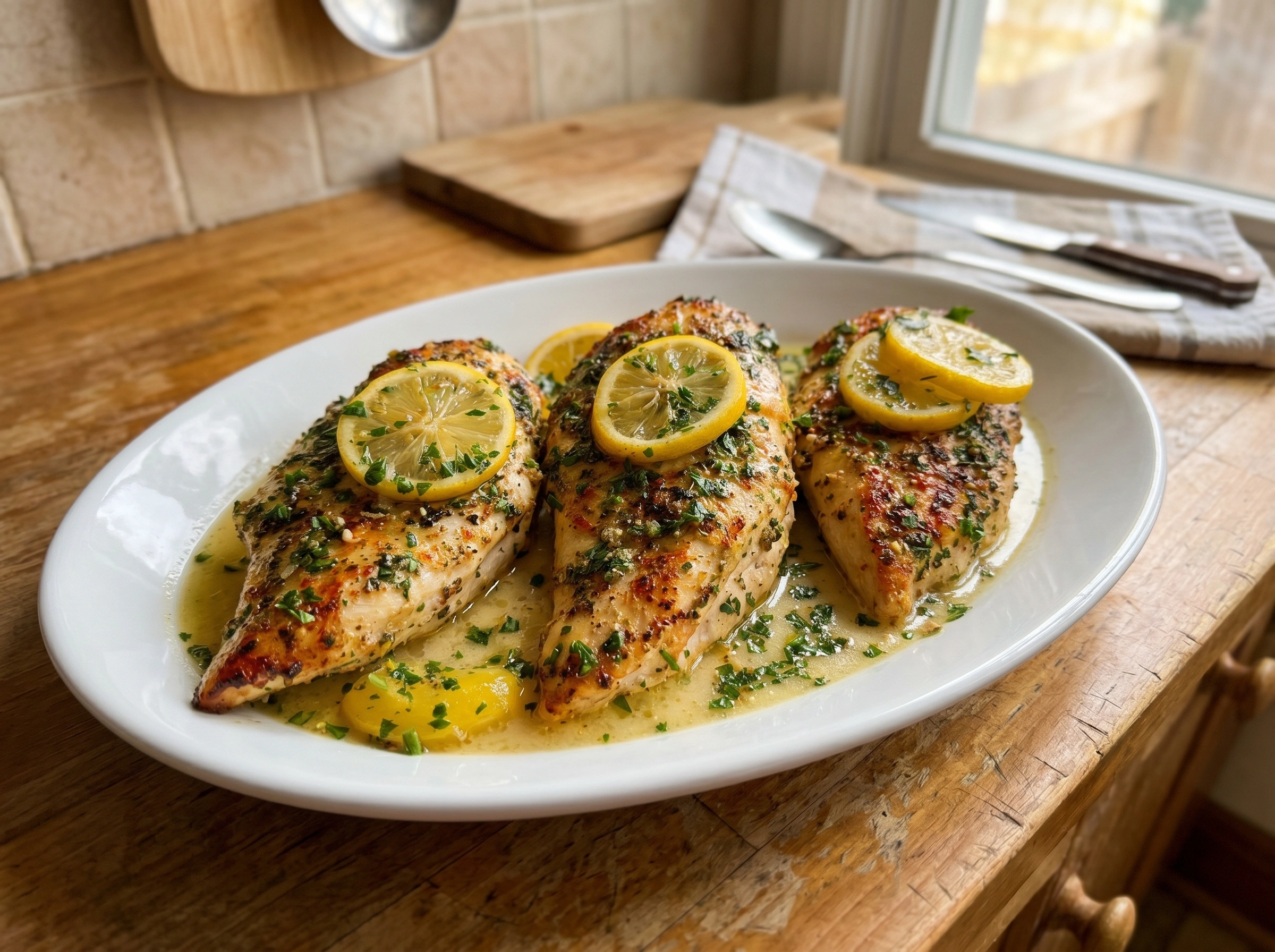 Lemon Garlic Butter Chicken Breasts