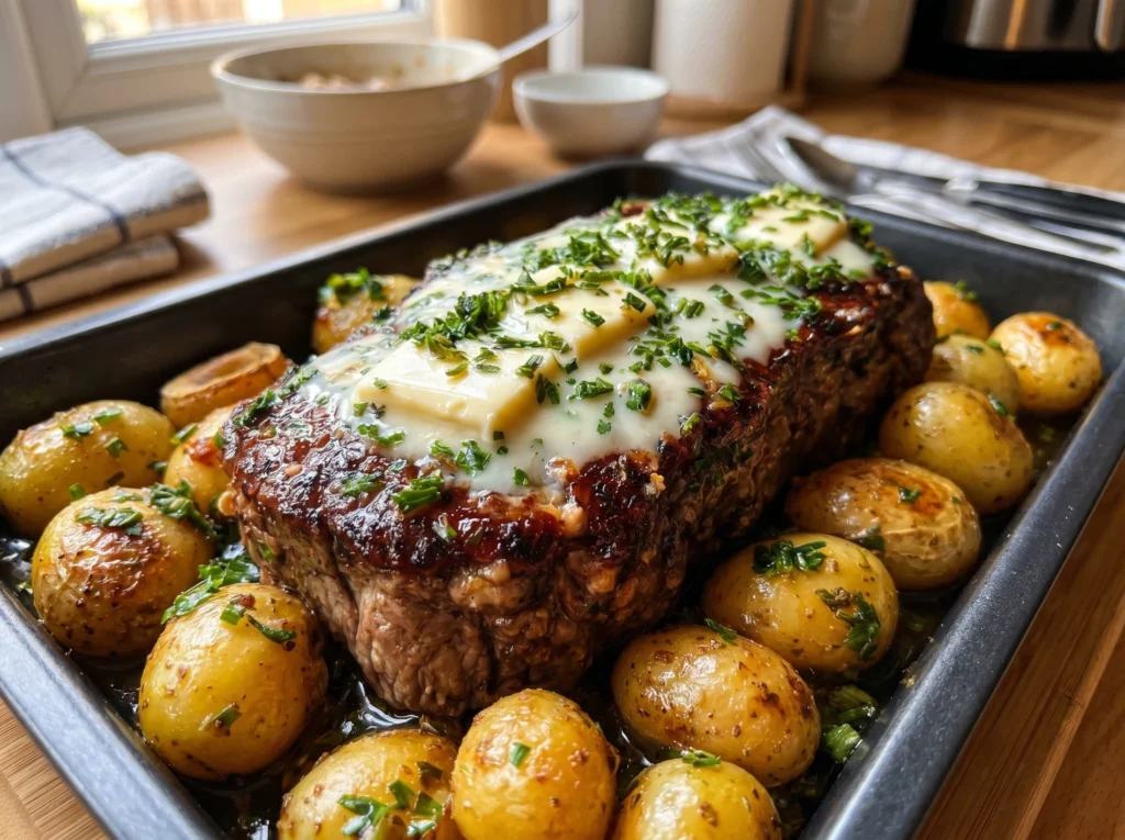 Garlic Butter Steak with Creamy Herb Potatoes