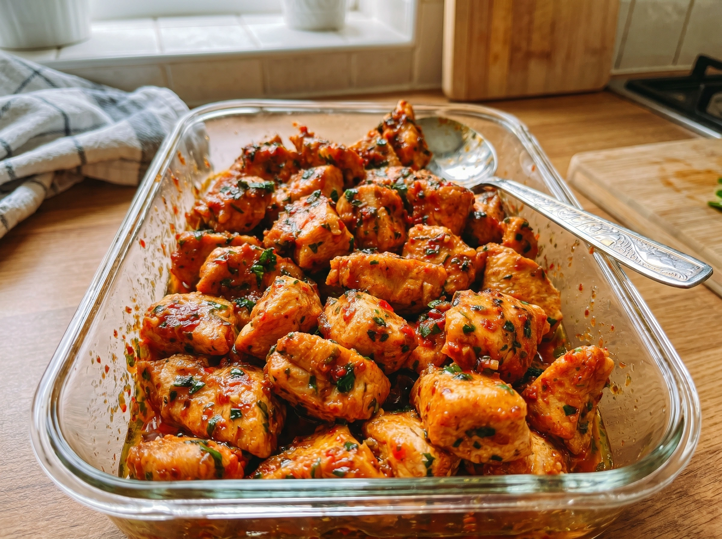 Golden Garlic Butter Chicken Bites