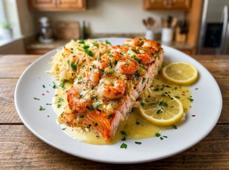 Shrimp Crab Stuffed Salmon